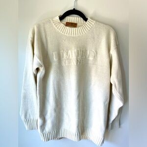 Vintage Limited Jeans White Knit Type Sweater Medium